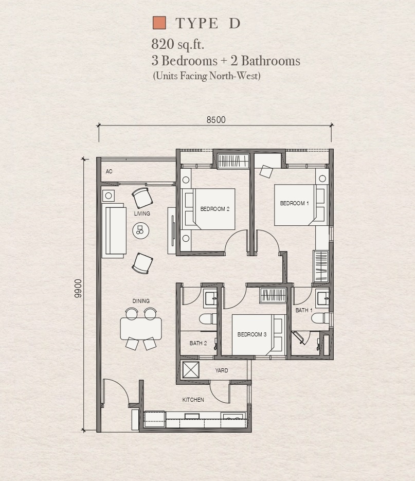 Layout D Floor Plan